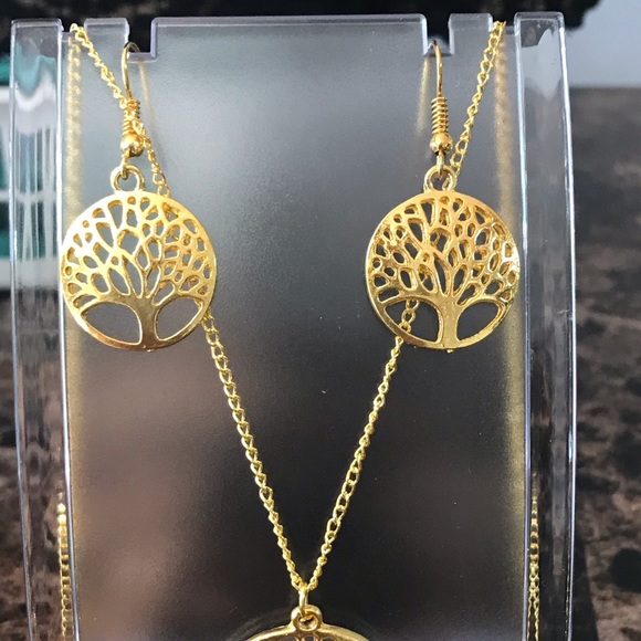 Tree of life necklace earrings bracelet set - Picture 5 of 7